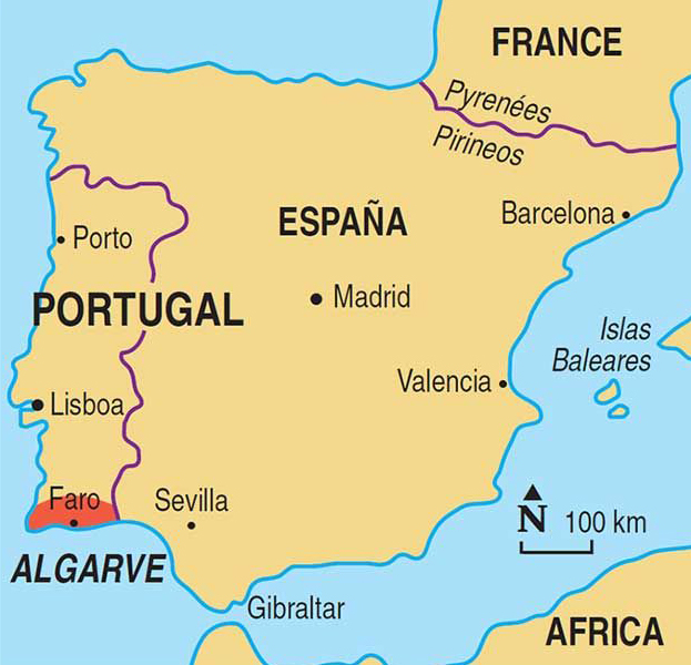 Map of Portugal